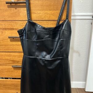 Amanda Uprichard Black Sheath Mini Dress Spaghetti Strap (with built in shorts!)